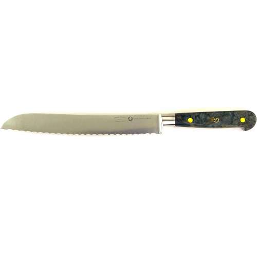 8 inch Bread Knife Black Coloured Curly Birch