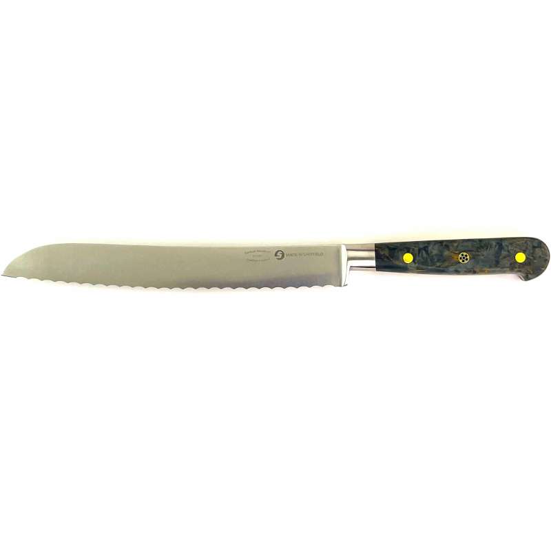 8 inch Bread Knife Black Curly Birch